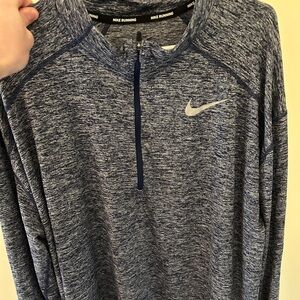 Nike Heathered Blue Half-Zip Pullover